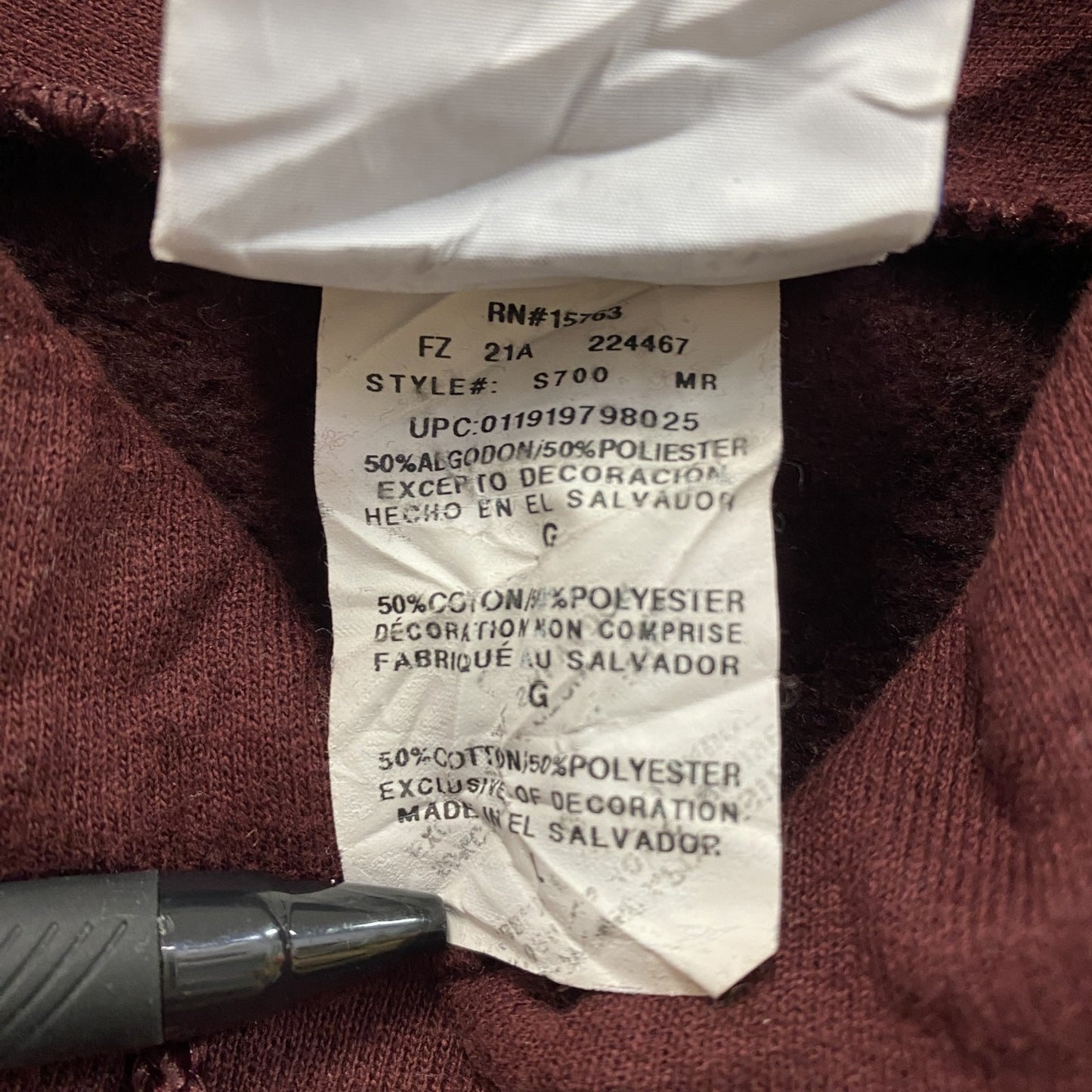 Champion　チャンピオン　スウェットパーカー/フーディー　2連　ボルドー　Lサイズ