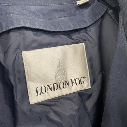 LONDON FOG　ロンドンフォグ　トレンチコート　比翼仕立て　紺　ネイビー　44サイズ