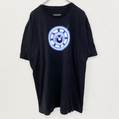 古着 used　DESAIN BY HUMANS　半袖プリントTシャツ　ロボット　カジュアル　クルーネック　黒　レトロ　XLサイズ