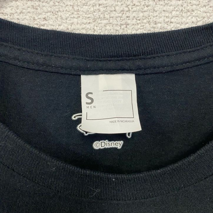 古着 used　Disney　ディズニー　半袖プリントTシャツ　Mickey Mouse　ミッキーマウス　ブラック　黒　Sサイズ