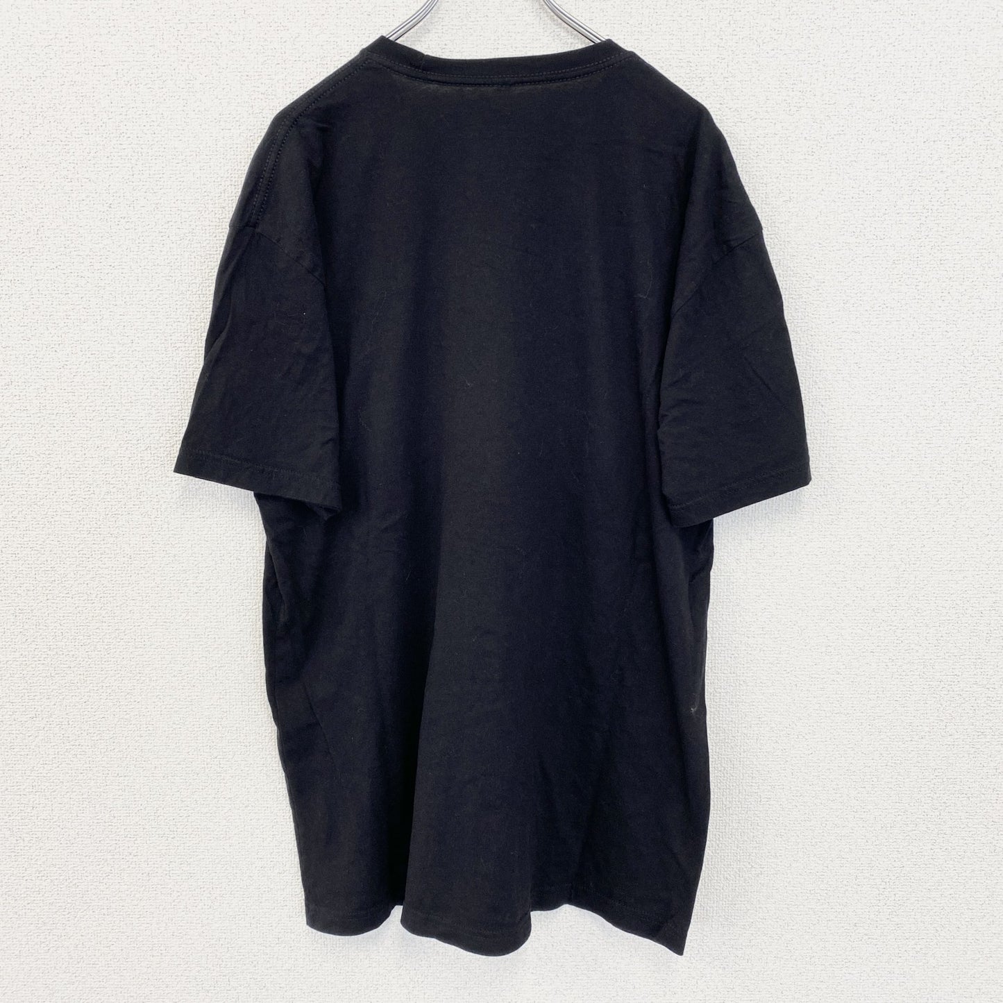 古着 used　DESAIN BY HUMANS　半袖プリントTシャツ　ロボット　カジュアル　クルーネック　黒　レトロ　XLサイズ
