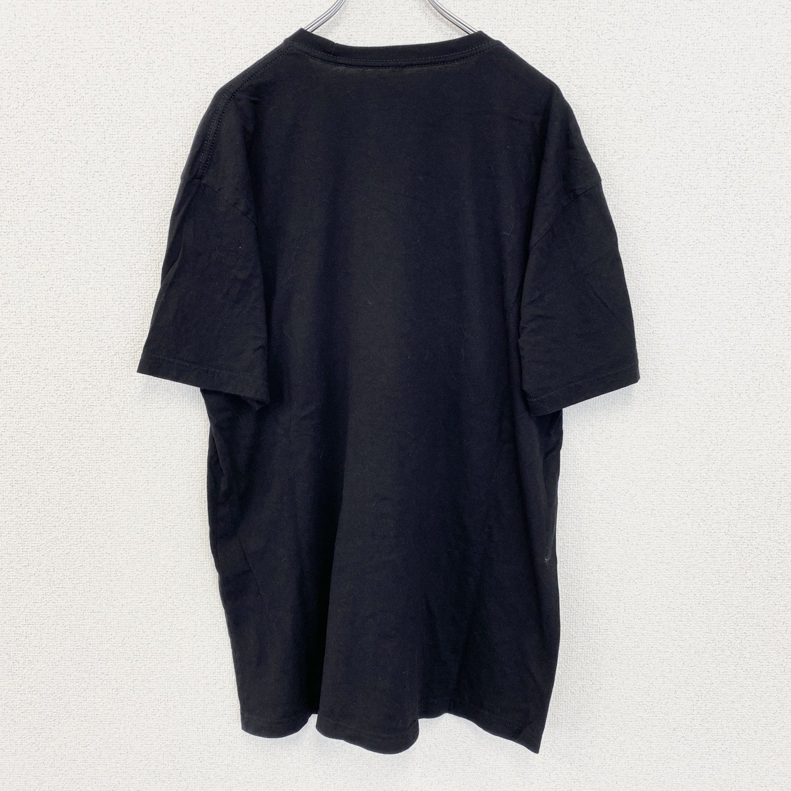 古着 used　DESAIN BY HUMANS　半袖プリントTシャツ　ロボット　カジュアル　クルーネック　黒　レトロ　XLサイズ