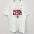 NIKE　ナイキ　半袖プリントTシャツ　オハイオステート・バックアイズ　スウッシュロゴ　クルーネック　白　ホワイト　Lサイズ