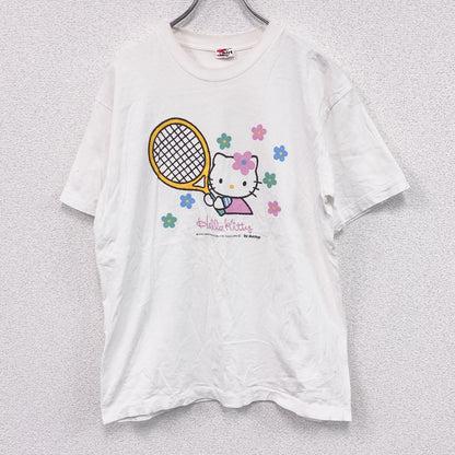 ～90s　DUNLOP　ダンロップ　HELLO KITTY　ハローキティ　半袖Tシャツ　シングルステッチ　ヴィンテージ　ホワイト　Lサイズ