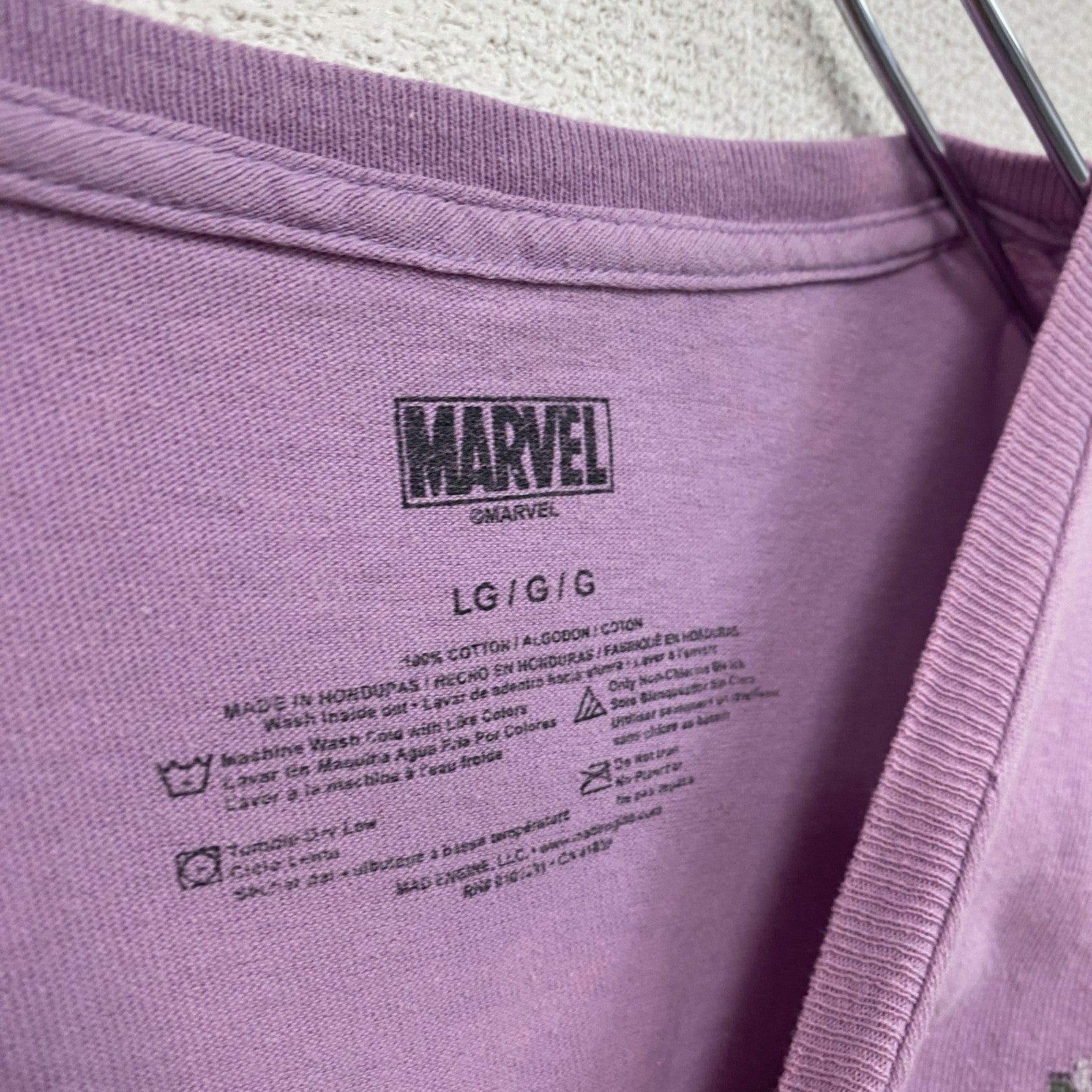 MARVEL　マーベル　X-MEN　半袖プリントTシャツ　コミックT　キャラクターT　紫　パープル　Lサイズ