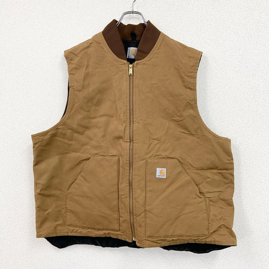 Carhartt　カーハート　ダックベスト　キルティングライナー　中綿入り　茶色　ブラウン　3XLサイズ