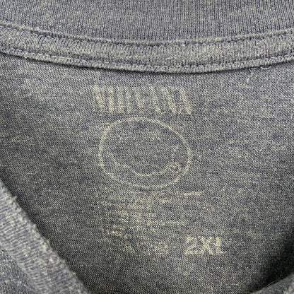 古着 used　NIRVANA ニルヴァーナ　半袖バンドTシャツ　ネイビー　紺　ロゴプリント　クーネック　レトロ　2XLサイズ