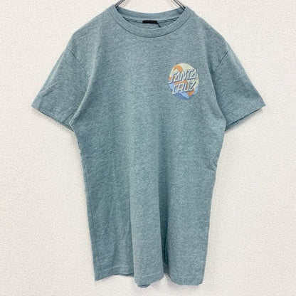 古着 used　SANTA CRUZ　サンタクルズ　半袖プリントTシャツ　バックプリント　レトロデザイン　ライトブルー　水色　青