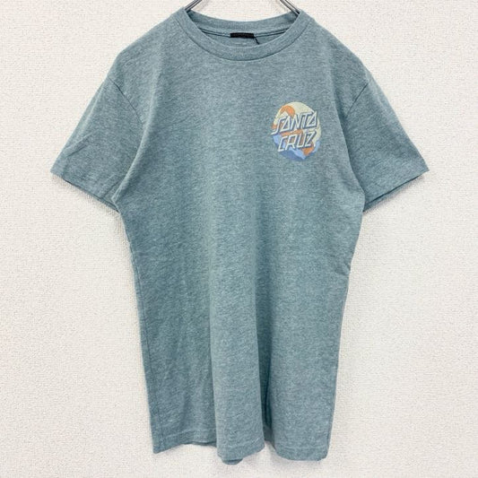 古着 used　SANTA CRUZ　サンタクルズ　半袖プリントTシャツ　バックプリント　レトロデザイン　ライトブルー　水色　青