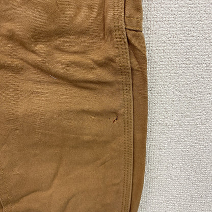 ノーブランド　ダブルニーペインターパンツ　ダックパンツ　ジップフライ　キャメル