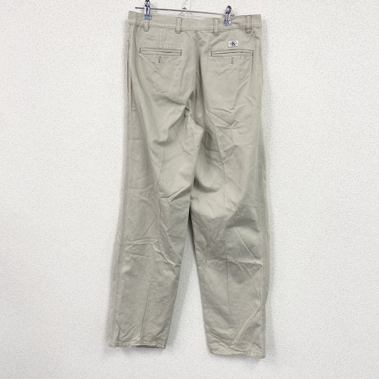 Carvin Klein　カルバンクライン　チノパンツ　ジップフライ　ベージュ　33サイズ
