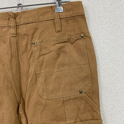 ノーブランド　ダブルニーペインターパンツ　ダックパンツ　ジップフライ　キャメル