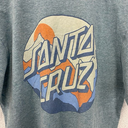 古着 used　SANTA CRUZ　サンタクルズ　半袖プリントTシャツ　バックプリント　レトロデザイン　ライトブルー　水色　青