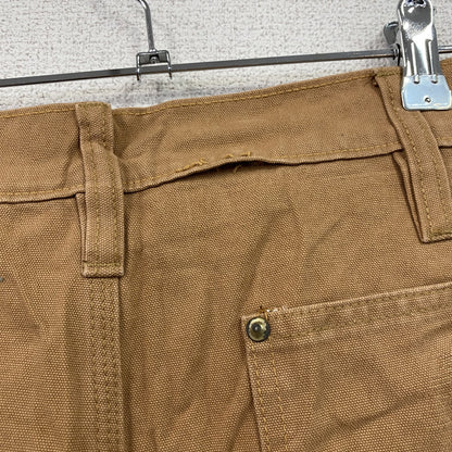 ノーブランド　ダブルニーペインターパンツ　ダックパンツ　ジップフライ　キャメル