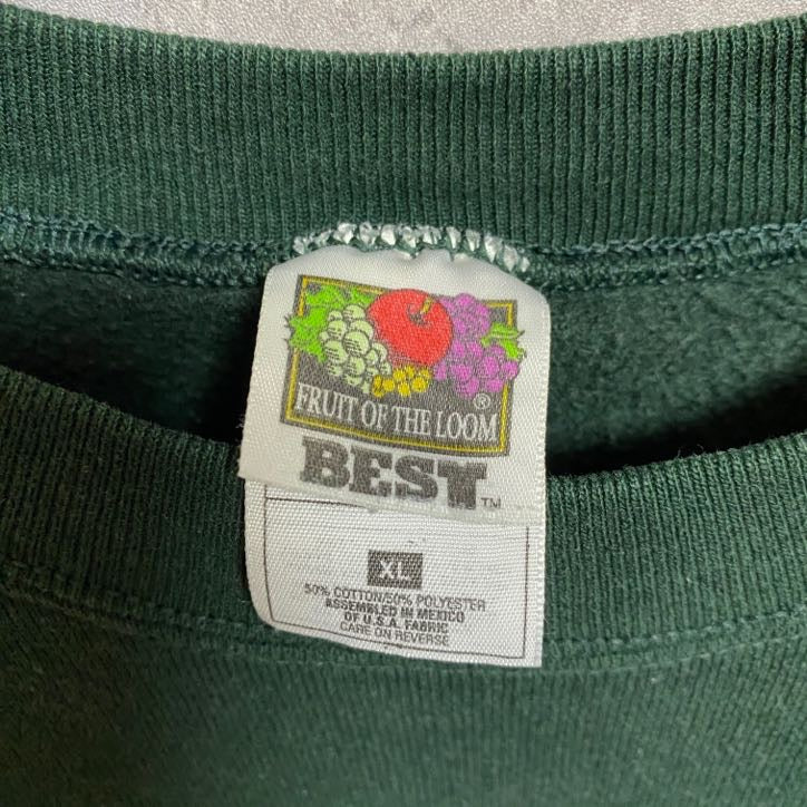 ～00s　FRUIT OF THE LOOM　フルーツオブザルーム　スウェット　クリスマス　グリーン　XLサイズ