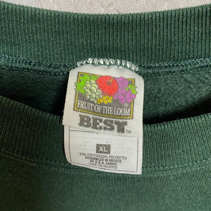 ～00s　FRUIT OF THE LOOM　フルーツオブザルーム　スウェット　クリスマス　グリーン　XLサイズ