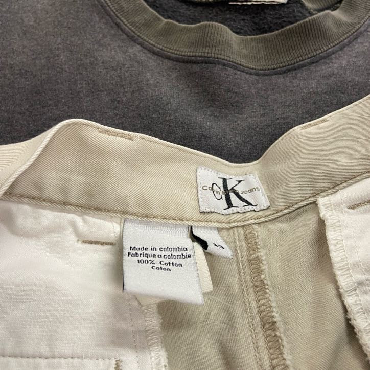 Carvin Klein　カルバンクライン　チノパンツ　ジップフライ　ベージュ　33サイズ