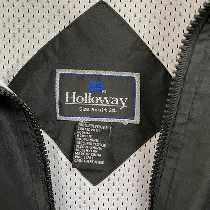 90s　Holloway　ホロウェイ　フルジップジャケット　ヴィンテージ　黒　ブラック　2XLサイズ