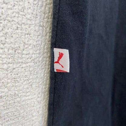 古着 used　puma　プーマ　半袖プリントTシャツ　レトロデザイン　クルーネック　スポーツ　野球　68　黒　ブラック