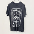古着 used　Johnny cash ジョニーキャッシュ　半袖バンドプリントtシャツ　グレー　クルーネック　メキシコ製　Mサイズ