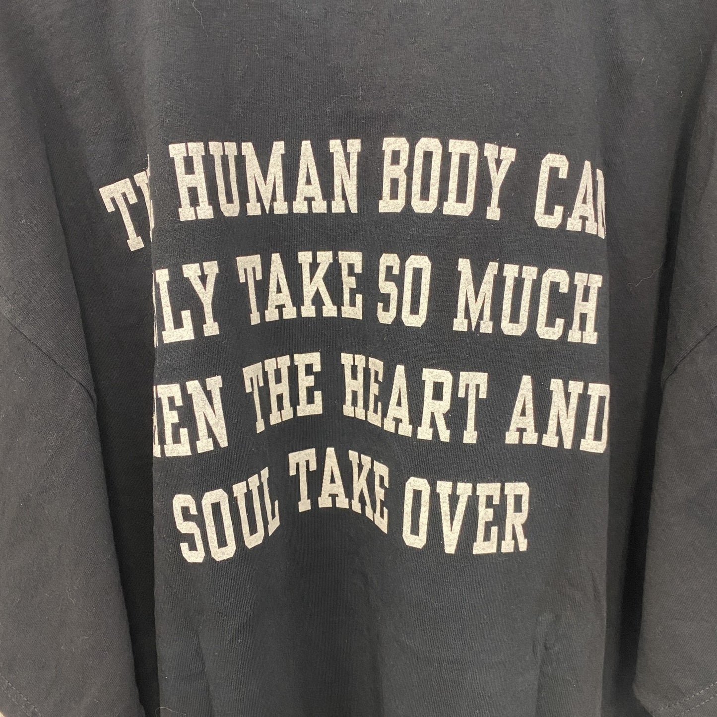 古着 used　champion　チャンピオン　半袖プリントTシャツ　バックプリント　レトロデザイン　ブラック　黒　XLサイズ