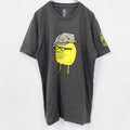 古着 used　CleptoMANICX　半袖プリントTシャツ　DJ MAD　レトロデザイン　クルーネック　カーキー　Mサイズ