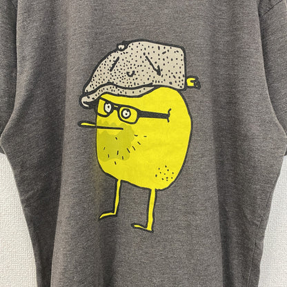 古着 used　CleptoMANICX　半袖プリントTシャツ　DJ MAD　レトロデザイン　クルーネック　カーキー　Mサイズ