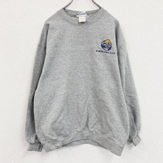 90s　Lee　リー　スウェット/トレーナー　刺繍ロゴ　ヴrィンテージ　霜降りグレー　Lサイズ