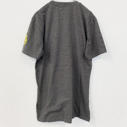 古着 used　CleptoMANICX　半袖プリントTシャツ　DJ MAD　レトロデザイン　クルーネック　カーキー　Mサイズ