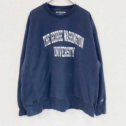 00s　Champion　チャンピオン　プレミアムリバースウィーブ　スウェット/トレーナー　紺　ネイビー　2XLサイズ