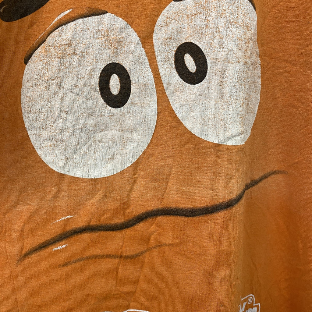M&M's　エムアンドエムズ　半袖プリントキャラクターTシャツ　ビッグデザイン　クルーネック　橙色　オレンジ