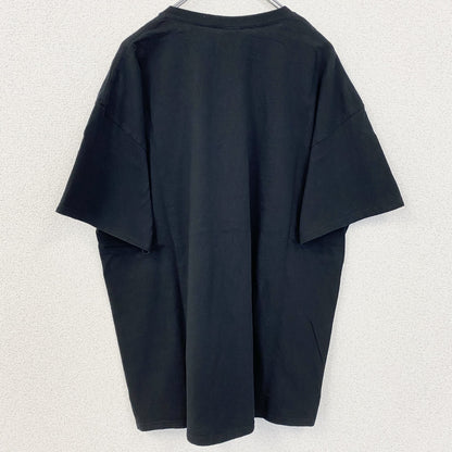 古着 used　GILDAN ギルダン　半袖アニマルプリントTシャツ　クルーネック　レトロデザイン　羊　黒　ブラック　XLサイズ