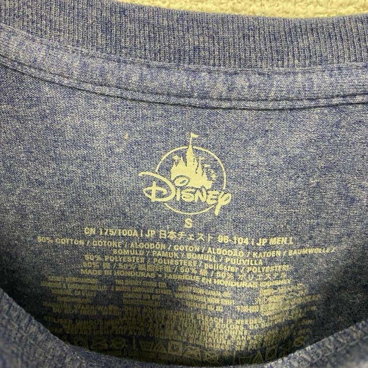 古着 used　Disney　ディズニー　半袖プリントTシャツ　ミッキーマウス　Mickey Mouse　ネイビー　紺　Sサイズ