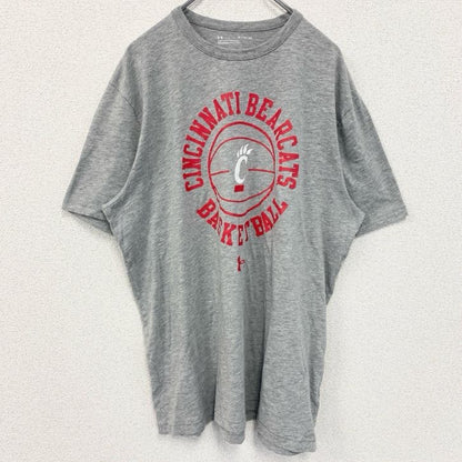 古着 used　UNDER ARMOUR　アンダーアーマー　半袖プリントTシャツ　シンシナティ・ベアキャッツ　グレー　XLサイズ