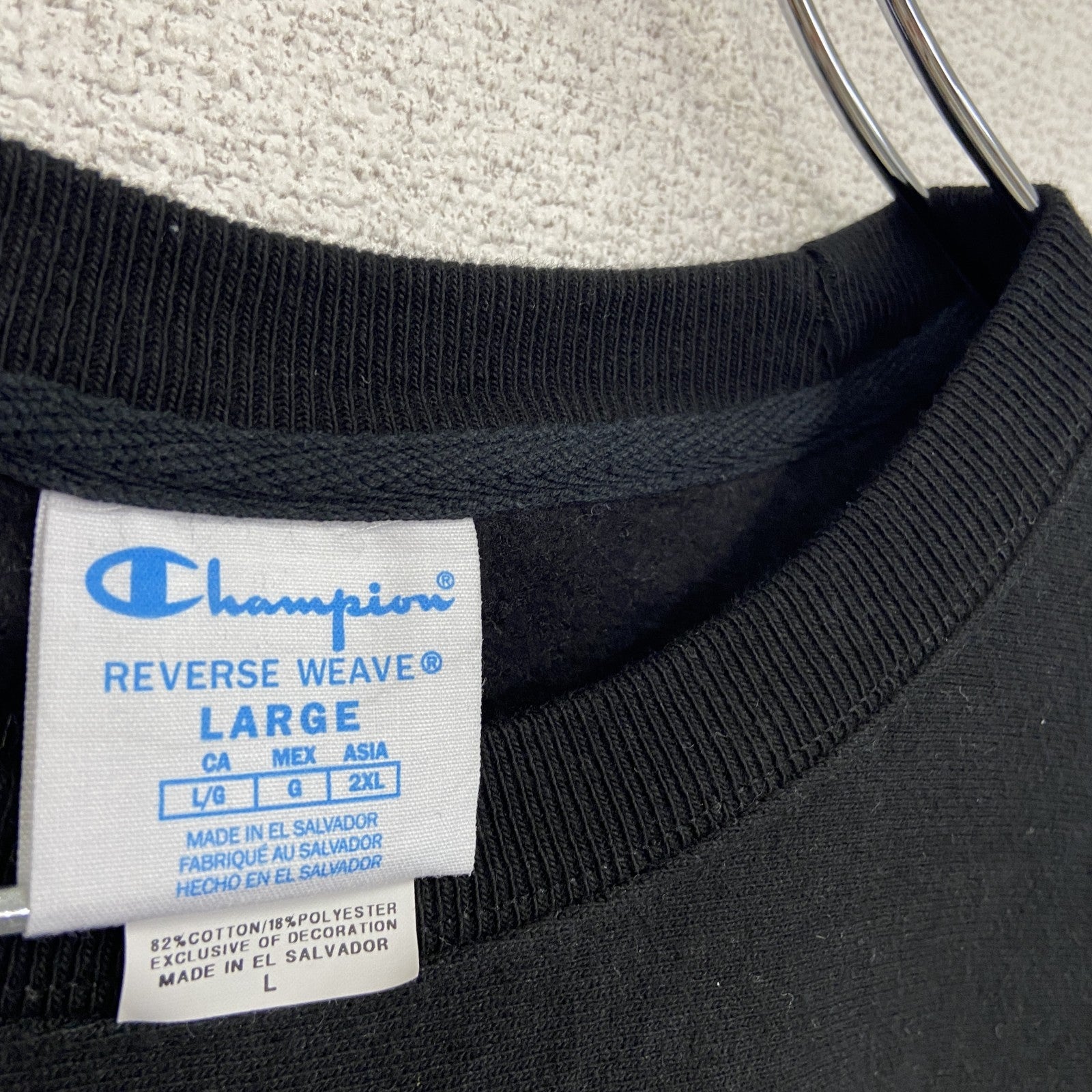 Champion　チャンピオン　リバースウィーブ　スウェット/トレーナー　黒　ブラック　XXLサイズ