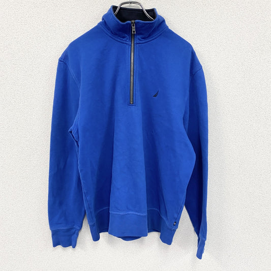 Nautica　ノーティカ　ハーフジップスウェット　青　ブルー　Lサイズ
