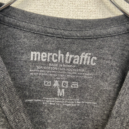 古着 used　Johnny cash ジョニーキャッシュ　半袖バンドプリントtシャツ　グレー　クルーネック　メキシコ製　Mサイズ