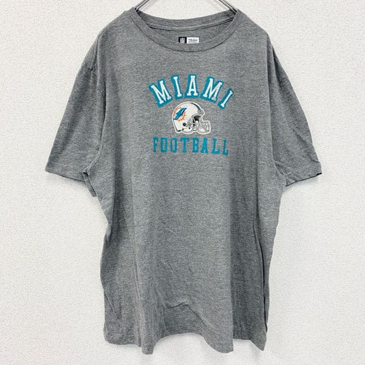 古着 used　NFL TEAM APPAREL　半袖プリントTシャツ　マイアミ・ドルフィンズ　フットボール　グレー　XLサイズ