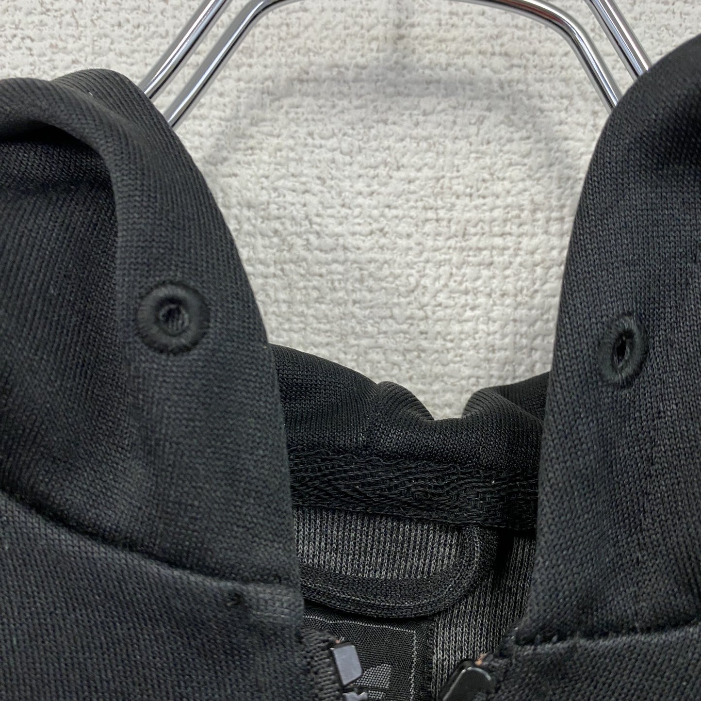 00s　adidas　アディダス　トラックジャケット/ジャージパーカー　デカロゴ　トレフォイルロゴ　ヴィンテージ　黒　ブラック　Sサイズ