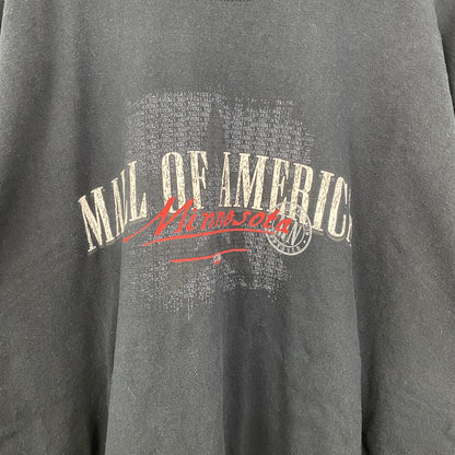 古着 used　半袖ビッグプリントTシャツ　レトロデザイン　AMERICA　アメリカ　クルーネック　黒　ブラック