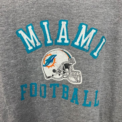 古着 used　NFL TEAM APPAREL　半袖プリントTシャツ　マイアミ・ドルフィンズ　フットボール　グレー　XLサイズ
