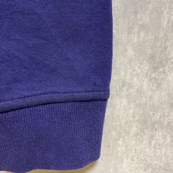 IZOD　アイゾッド　ハーフジップスウェット/トレーナー　フェード　ワンポイント　刺繍ロゴ　ビッグシルエット　紺　ネイビー　Lサイズ