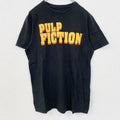 古着 used　PULP FICTION　半袖ムービープリントTシャツ　レトロデザイン　クルーネック　黒　ブラック　Mサイズ
