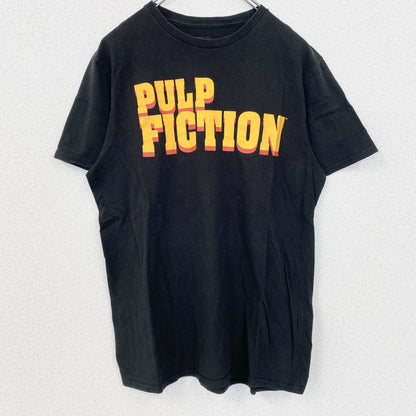 古着 used　PULP FICTION　半袖ムービープリントTシャツ　レトロデザイン　クルーネック　黒　ブラック　Mサイズ