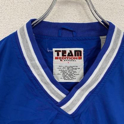 Team Edition Apparel　プルオーバージャケット　デカロゴ　青　ブルー　Lサイズ