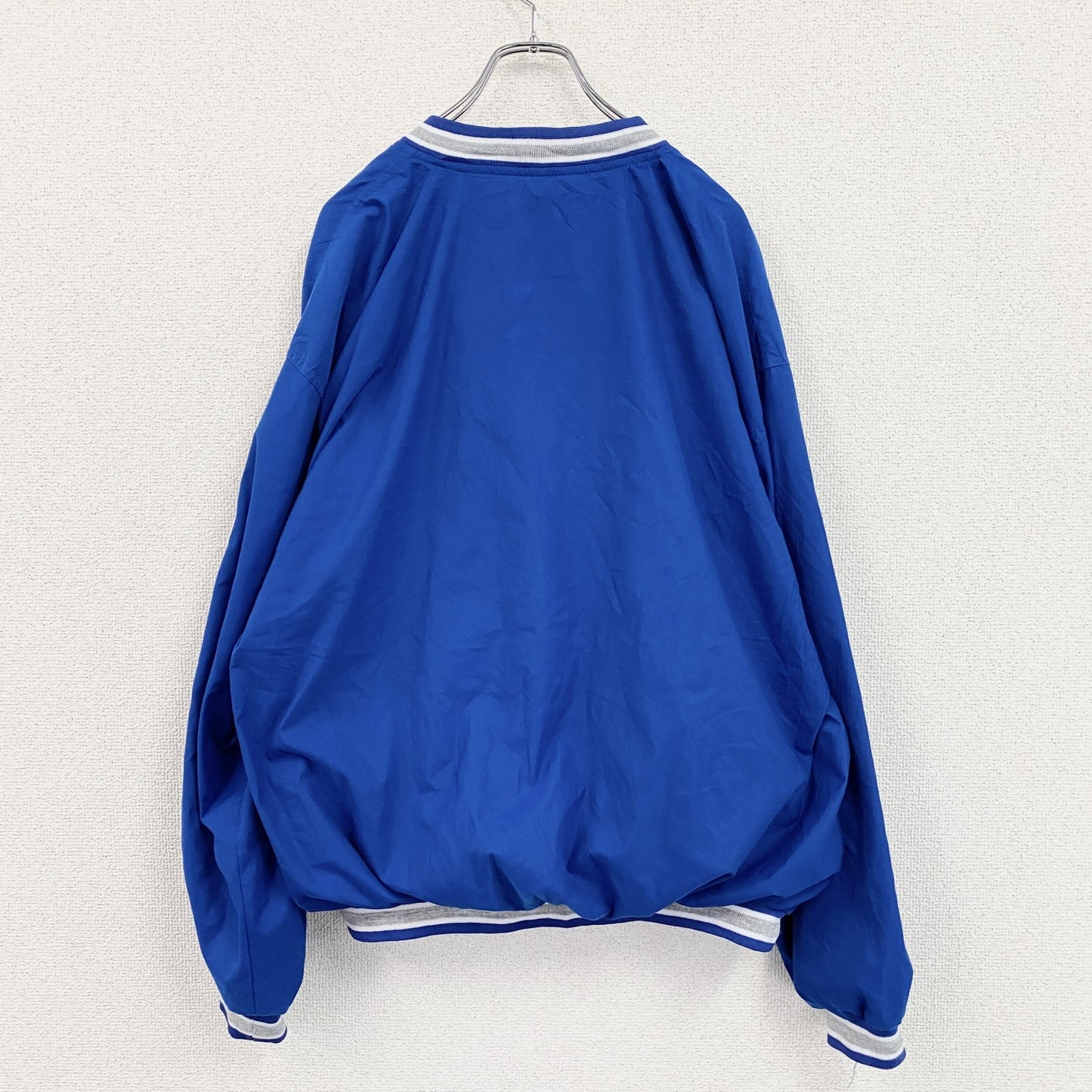 Team Edition Apparel　プルオーバージャケット　デカロゴ　青　ブルー　Lサイズ