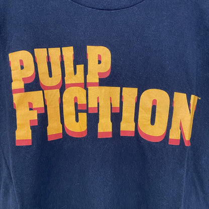 古着 used　PULP FICTION　半袖ムービープリントTシャツ　レトロデザイン　クルーネック　黒　ブラック　Mサイズ