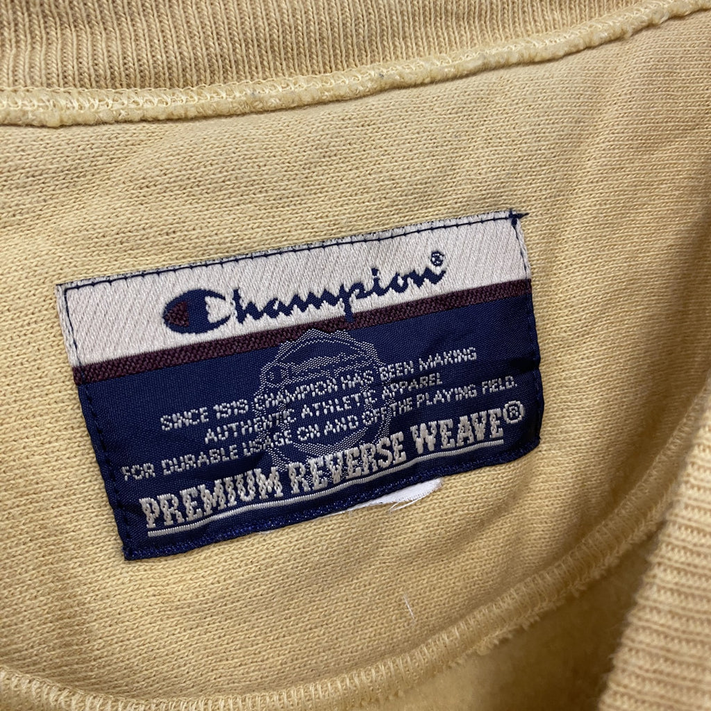 00s　Champion　チャンピオン　プレミアムリバースウィーブ　スウェット/トレーナー　フェード　黄色　イエロー