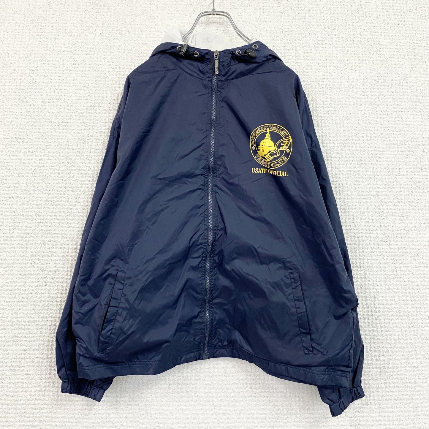 90s～　AUGUSTA　フルジップナイロンジャケット　ヴィンテージ　紺　ネイビー　Lサイズ