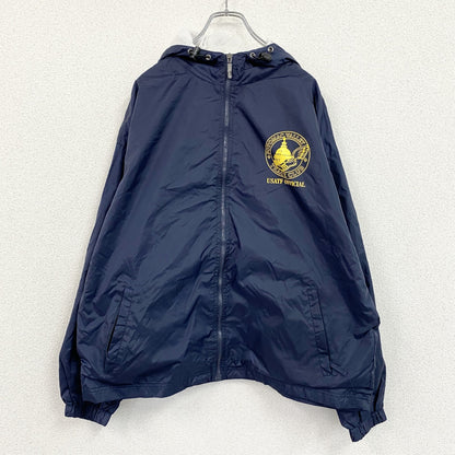 90s～　AUGUSTA　フルジップナイロンジャケット　ヴィンテージ　紺　ネイビー　Lサイズ